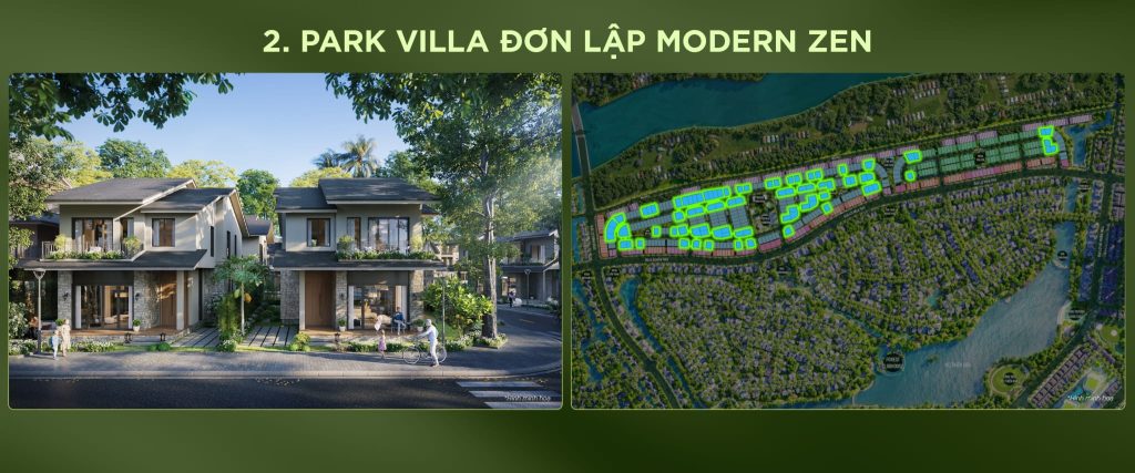 Phân khu Park Villa Đơn lập Modern Zen
