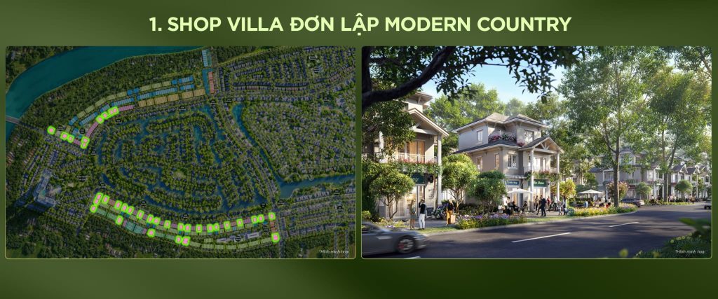 Phân khu Shop Villa Đơn lập Modern Country