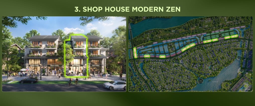 Phân khu Shophouse Modern Zen