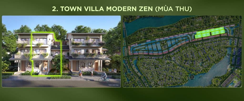 Phân khu Town Villa Modern Zen