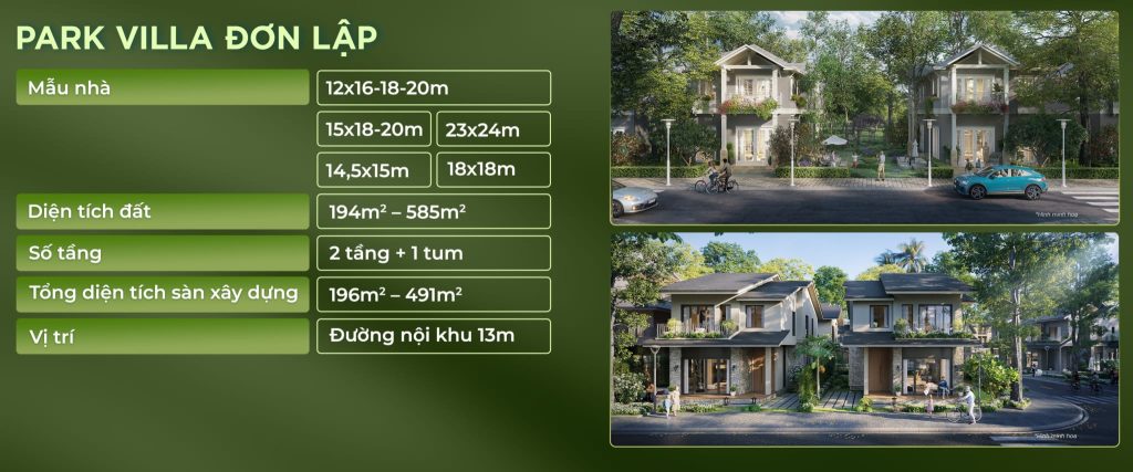 Tổng quan Park Villa Đơn lập