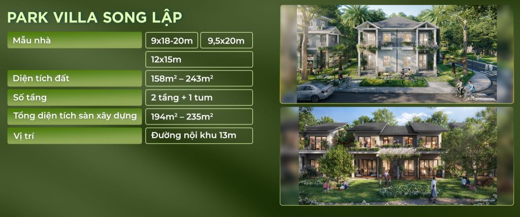 Tổng quan Park Villa Song lập