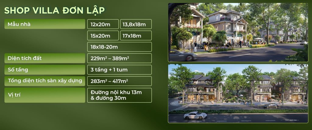 Tổng quan Shop Villa Đơn lập Eco Retreat