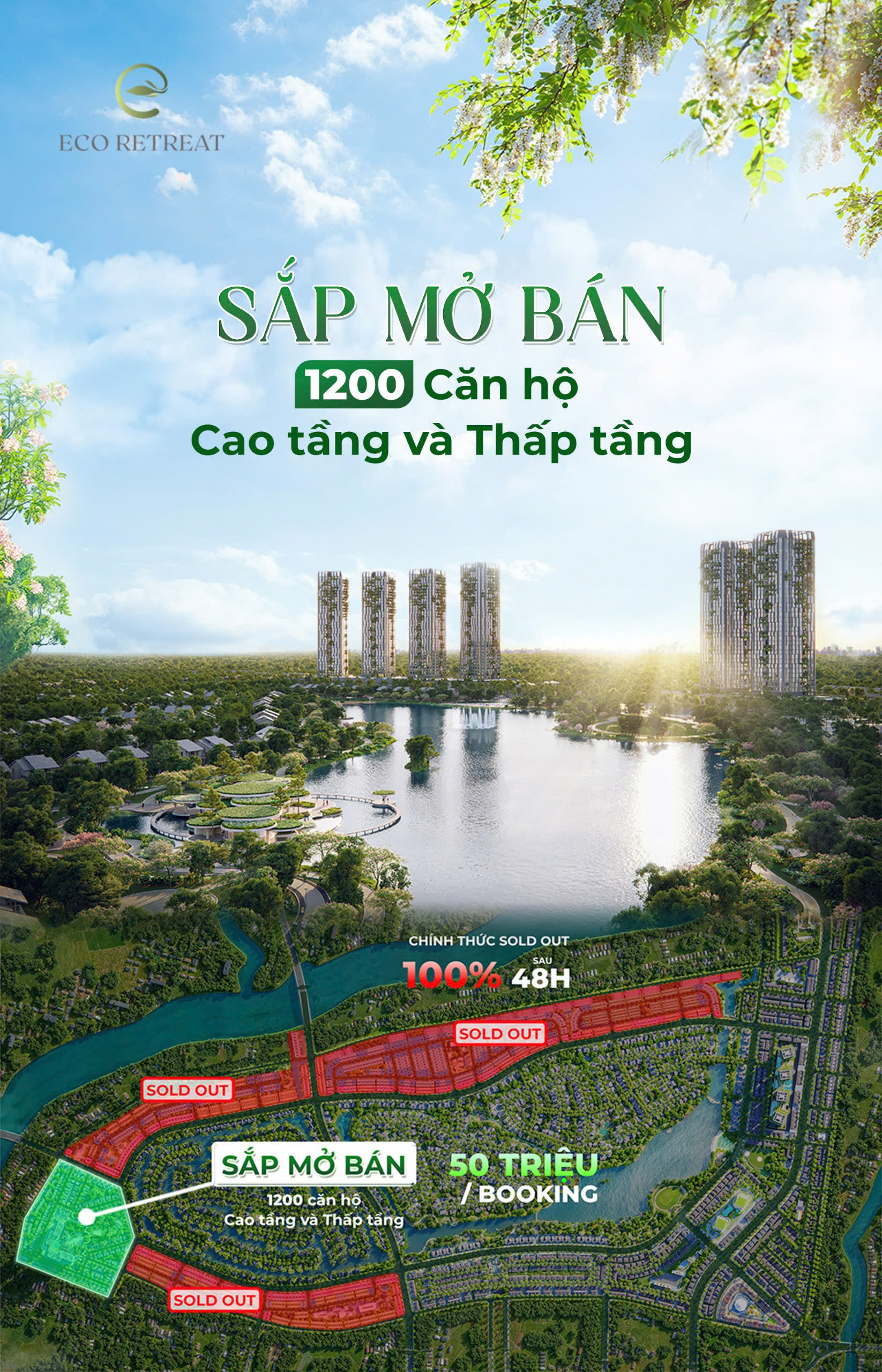 Mở bán phân khu cao tầng Eco Retreat Long An